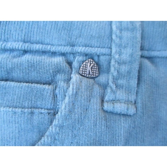 Kut From The Kloth Corduroy Pants Women's Size 12 Diana Skinny Teal Blue New - Picture 7 of 15